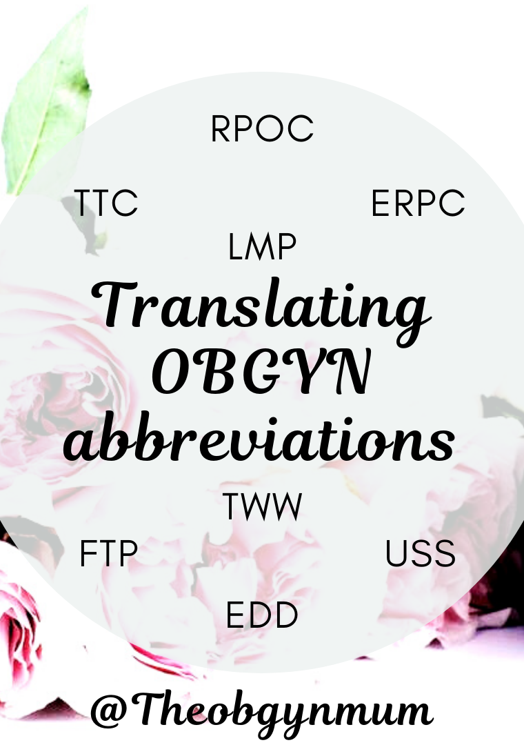 Essential OBGYN abbreviations